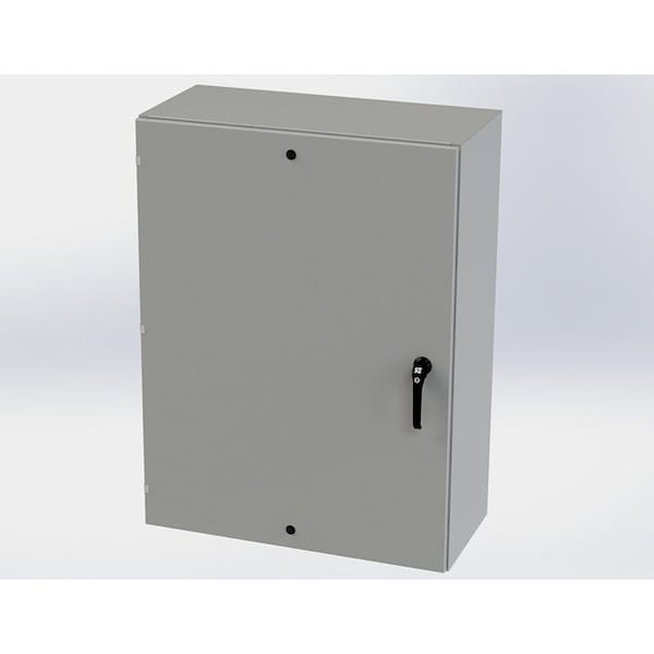 1/4 Turn Latch, 3 Point Latch with Padlock/Keylock Handle Electrical Enclosures, 48 in H, 16 in D